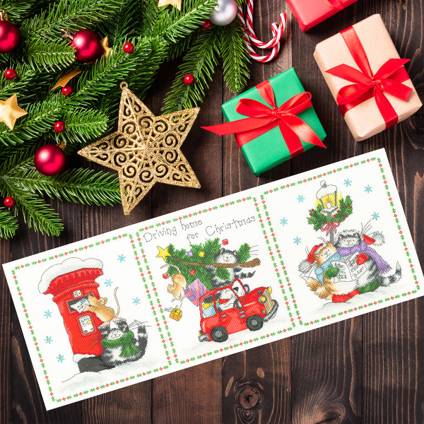 Набор для вышивания "Driving Home For Christmas". Арт XMS37