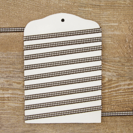 Лента с рисунком клетка SAFISA, 6 мм, 25 м, цвет 17, коричневый. Арт 466-06мм-17             