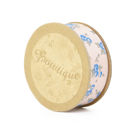 Лента репсовая на картонной катушке "Розочки". Арт VR22.457