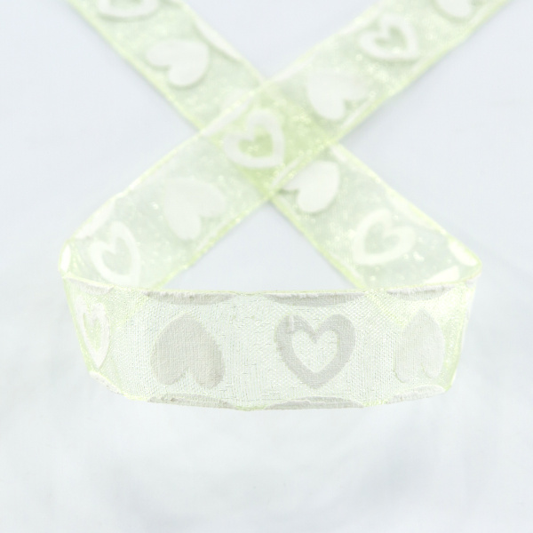 Лента органза с напечатанным рисунком SAFISA, 15 мм, 25 м, цвет 73. Арт 25255-15мм-73           