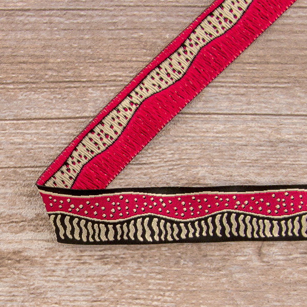 Лента жаккардовая SAFISA, 20 мм, 15 м, цвет 01. Арт 9272-20мм-01