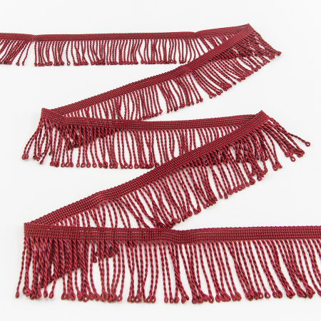 Бахрома витая, 60 мм, цвет кораллово-розовый темный. Арт PP-60 col.319