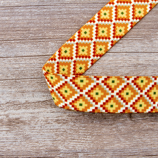 Резинка декоративная, 30 мм, цвет горчичный, 10 м. Арт 35131-30мм-02