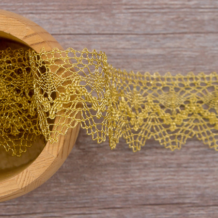 Кружево, 36 мм, золотой. Арт 3201/28