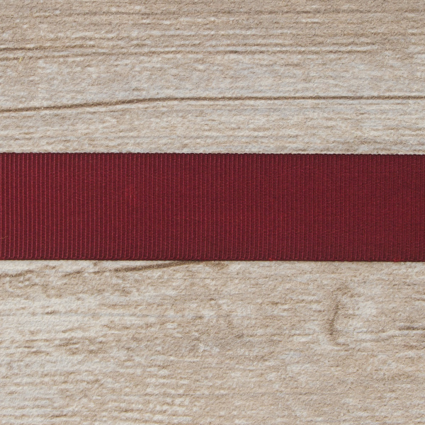 Лента репсовая SAFISA, 25 мм, 25 м, цвет 30 бордовый. Арт 350-25мм-30