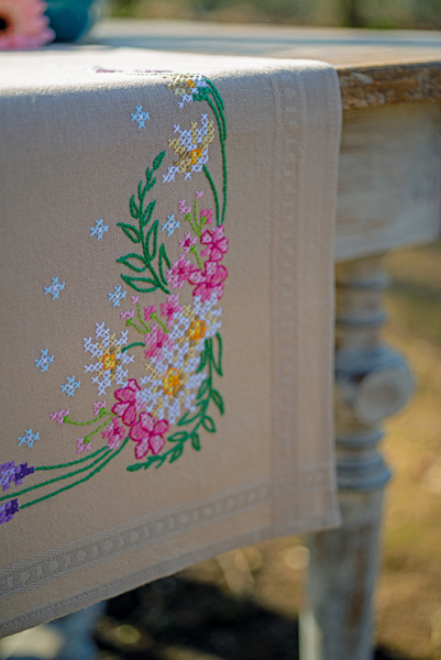 Набор для вышивания дорожки "Весенние цветы" . Арт PN-0190851