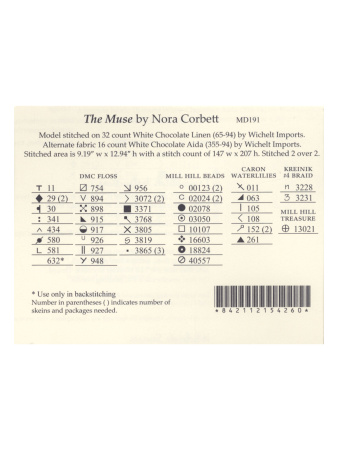 Схема для вышивания MIRABILIA "Муза". Арт MD191