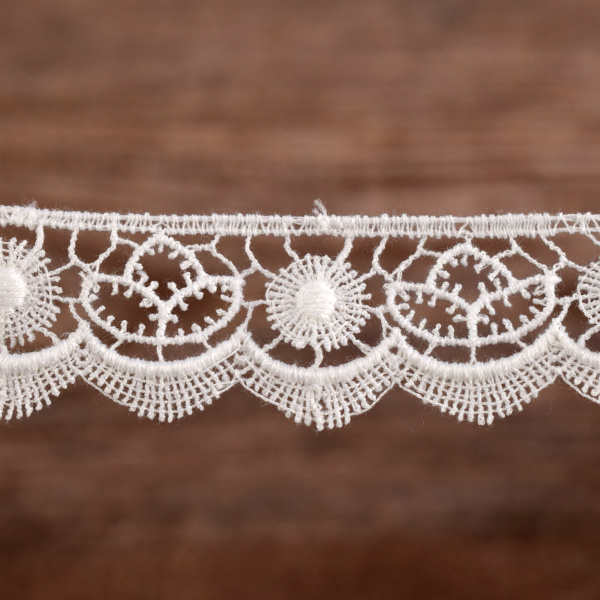 Гипюр, 21 мм, цвет белый. Арт K053/01