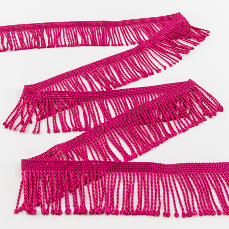 Бахрома витая, 60 мм, цвет цикламеновый. Арт PP-60 col.314