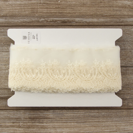 Кружево-вышивка на тюле, 35 мм. Арт 42232/58