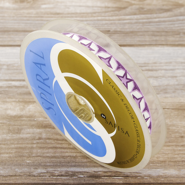 Лента с рисунком SAFISA, 15 мм, 15 м, цвет 04. Арт 25258-15мм-04           