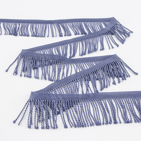 Бахрома витая, 60 мм, цвет серо-голубой. Арт PP-60 col.806