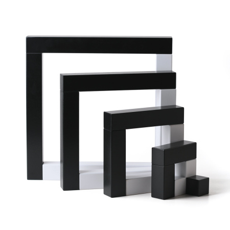 Конструктор дизайнерский NAEF CLASSIC "Angular" 3+, натуральное дерево, цветной, 13 деталей. Арт 9714.1