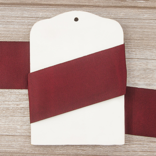 Лента репсовая SAFISA, 50 мм, 25 м, цвет 30 бордовый. Арт 350-50мм-30