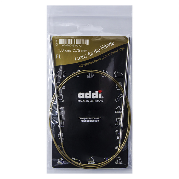 Спицы, круговые, супергладкие, addiClassic №2.75, 100 см. Арт 105-7/2.75-100