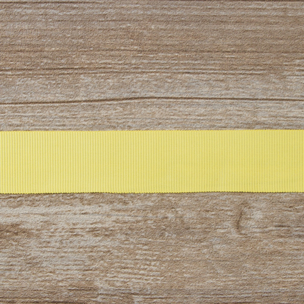 Лента репсовая SAFISA, 25 мм, 25 м, цвет 09 желтый светлый. Арт 350-25мм-09