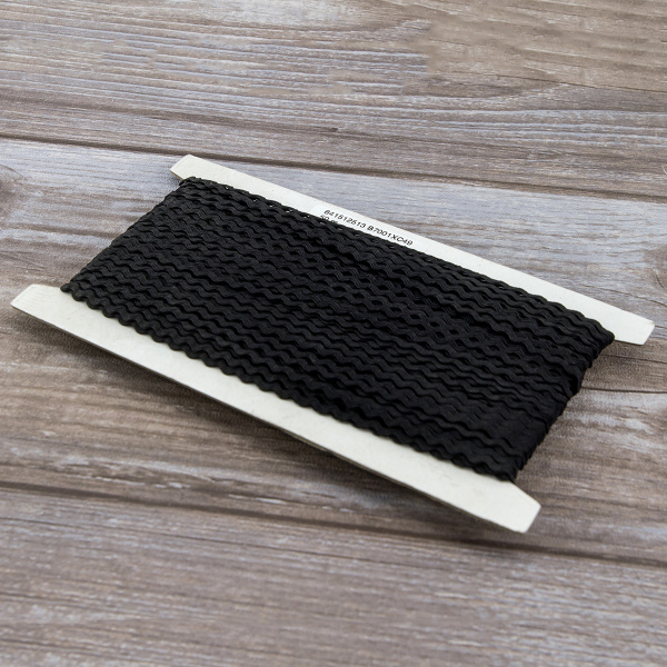 Тесьма PEGA тип вьюнчик, черный, 5 мм. Арт 841512513B7001          