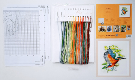 Набор для вышивания "Flying kingfisher" . Арт PN-0200091