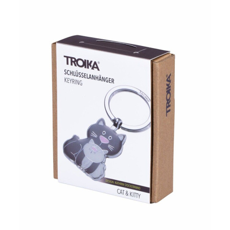 Брелок TROIKA "Кошечка с котенком". Арт KR18-04/GY