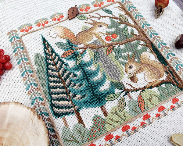 Набор для вышивания " Белки". Арт 03.017.12