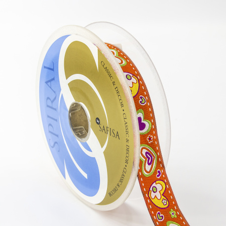 Лента жаккард SAFISA, 25 мм, 15 м, цвет 03. Арт 9127-25мм-03            