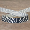 Лента атласная на картонной мини-катушке "Зебра принт". Арт VR15.545