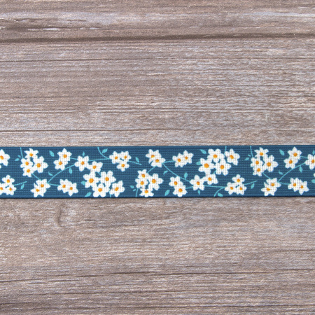 Резинка декоративная, 30 мм, цвет зеленый, 10 м. Арт 35132-30мм-01