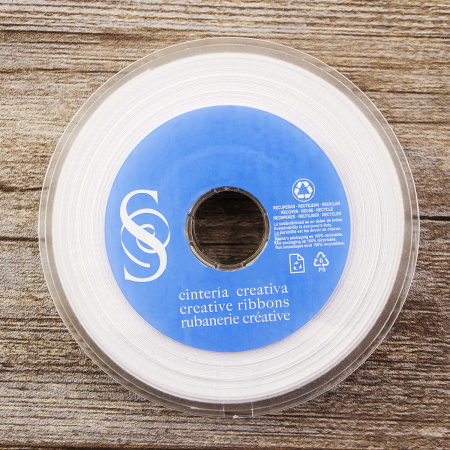 Косая бейка хлопок/полиэстер, 20 мм, 20 м, цвет 02, белый. Арт 6470-20мм-02   