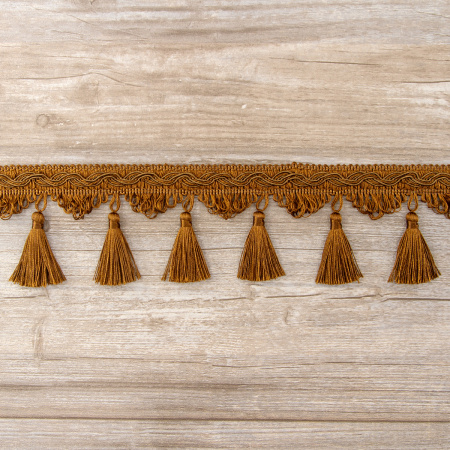 Тесьма с кисточками декоративная PASSAN цвет шоколадный. Арт BPK - 019-col.PE - 18