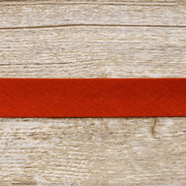 Косая бейка хлопок/полиэстер 20 мм, 25 м, цвет 38, бронзовый темный. Арт 6120-20мм-38            