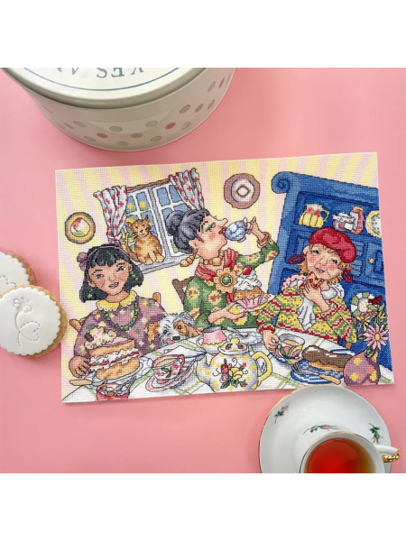 Набор для вышивания "Tea And Cake". Арт XWB2