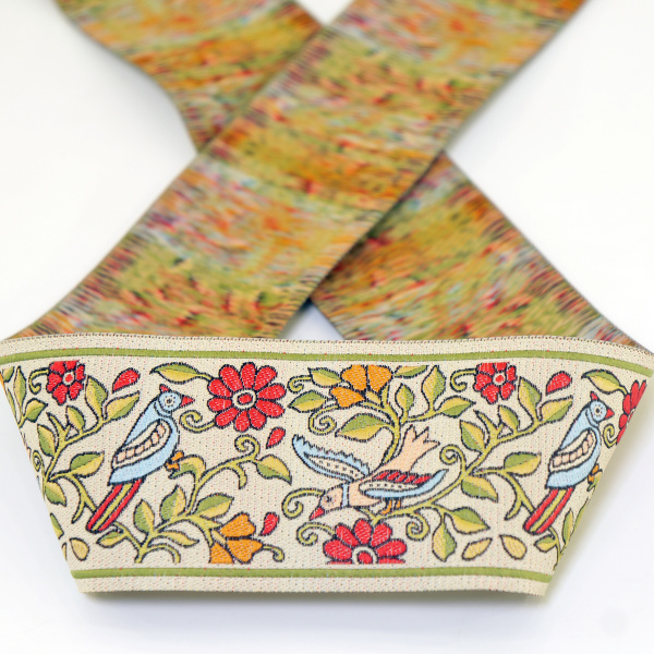 Лента из тканого жаккарда SAFISA, 50 мм, 15 м, цвет 01. Арт 9264-50мм-01