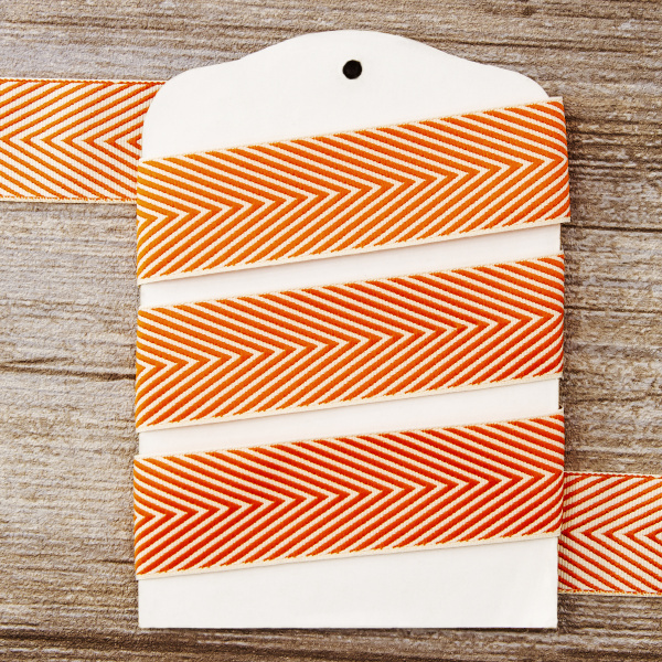 Лента жаккард SAFISA, 25 мм, 25 м, цвет 02. Арт 9202-25мм-02