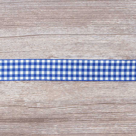 Лента с рисунком клетка SAFISA, 25 мм, 25 м, цвет 13, синий. Арт 469-25мм-13             