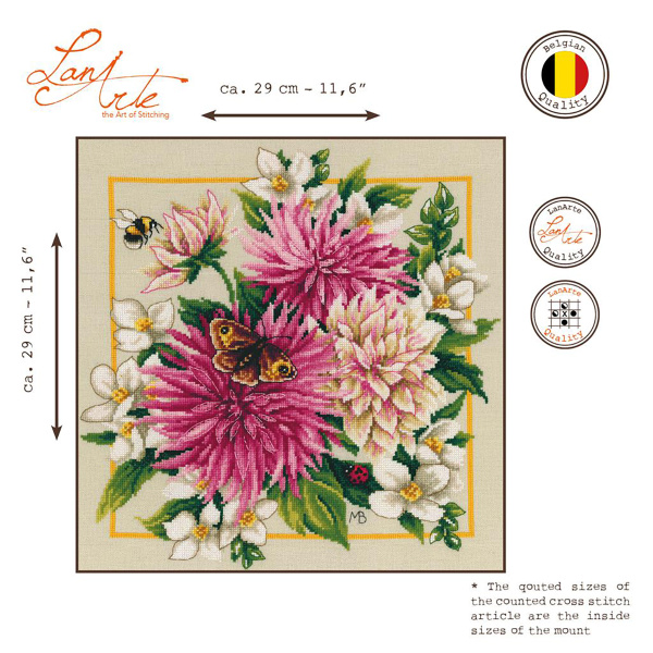Набор для вышивания "Pink silk dahlia" . Арт PN-0207467