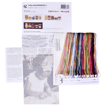 Набор для вышивания "Баночки с джемом", канва аида 18 ct. Арт 3047A                   