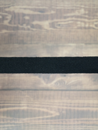 Тесьма киперная SAFISA, 20 мм, 25 м, цвет 01, черный. Арт 0270-20мм-01