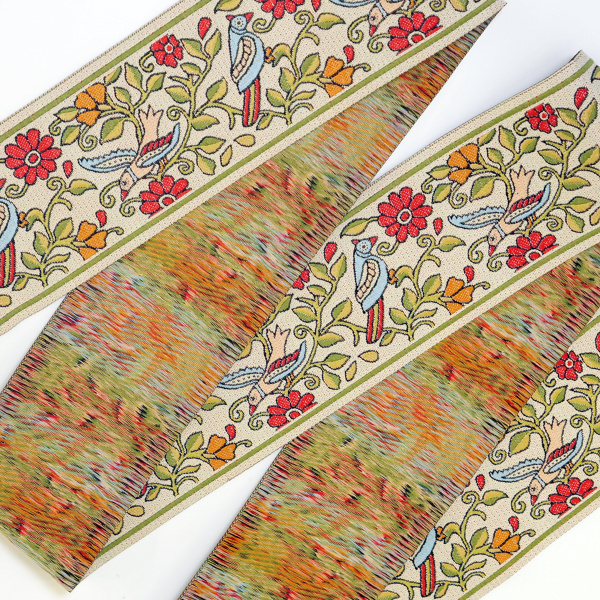 Лента из тканого жаккарда SAFISA, 50 мм, 15 м, цвет 01. Арт 9264-50мм-01