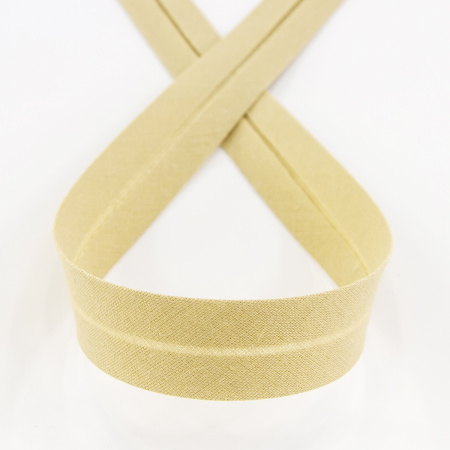 Косая бейка хлопок/полиэстер 20 мм, 25 м, цвет 18, мокко. Арт 6120-20мм-18            