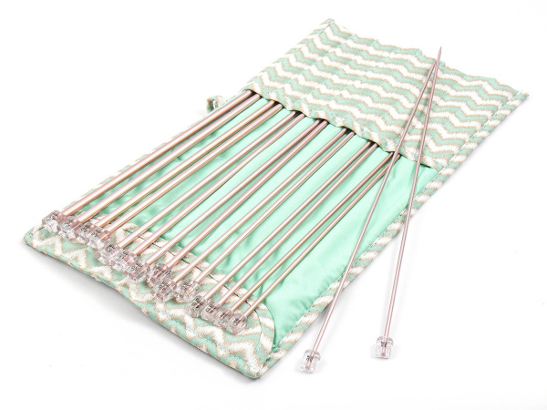 Набор прямых металлических спиц для вязания. Арт MR4702F.269