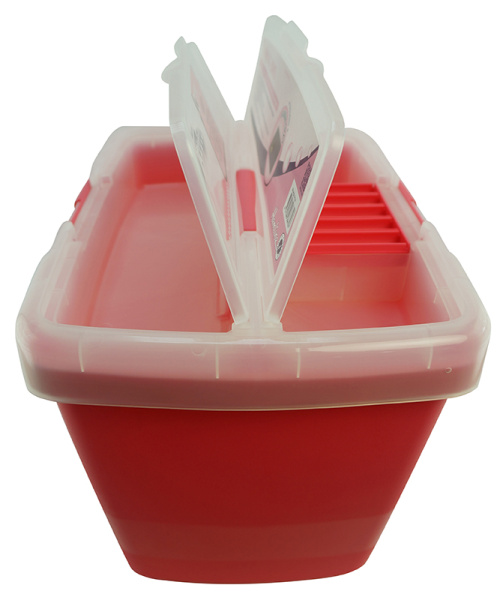 Контейнер с крышкой на защелке для хранения швейных принадлежностей. Арт MR4608.PINK