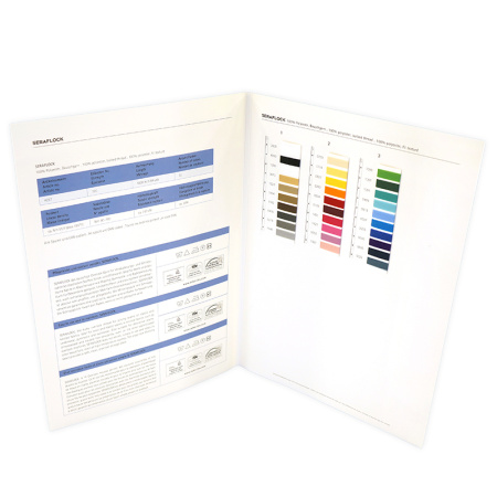 Цветовая карта,  AMANN GROUP METTLER, SERAFLOCK. Арт 101110