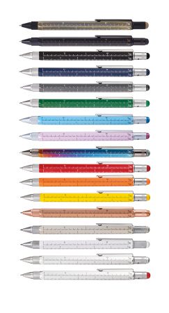 Ручка шариковая TROIKA многофункциональная "CONSTRUCTION". Арт PIP20YE/GY