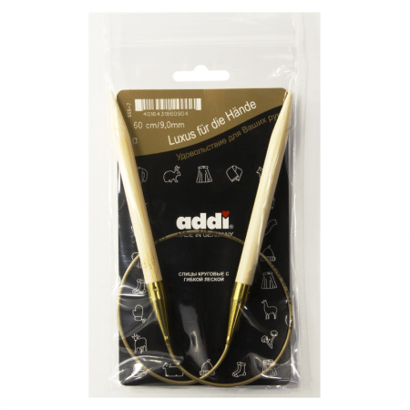 Спицы, круговые, бамбук addiNature BAMBOO №9, 60 см. Арт 555-7/9-60