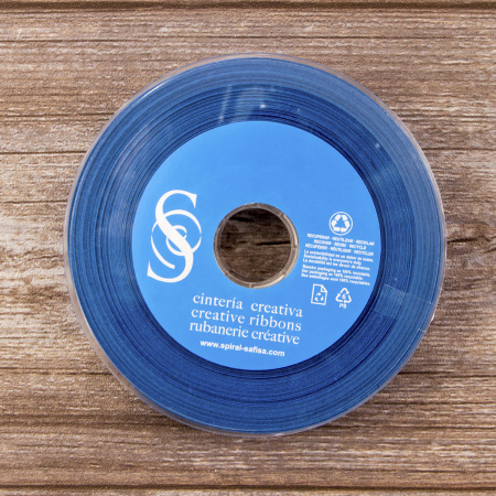 Косая бейка хлопок/полиэстер 20 мм, 25 м, цвет 42, голубой темный. Арт 6120-20мм-42            