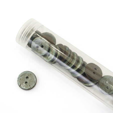 Пуговицы CONCEPT, размер 24, кокос, цвет COL.5 серо-голубой. Арт 1919H-024-COL.5