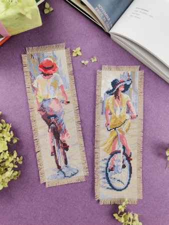 Набор для вышивания "Леди на велосипеде". Арт 21.003.15