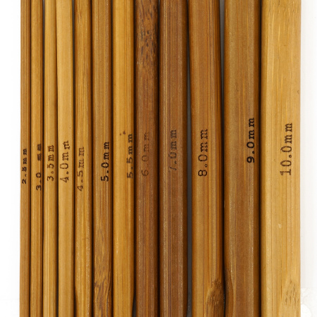 Набор крючков, вязальных, бамбук, Hemline, 15 см. Арт +T15/BAMBOO