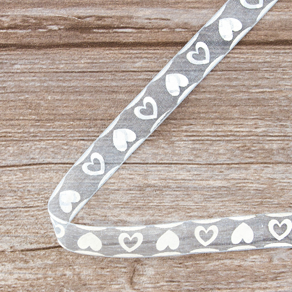 Лента органза с напечатанным рисунком SAFISA, 15 мм, 25 м, цвет 04. Арт 25255-15мм-04           