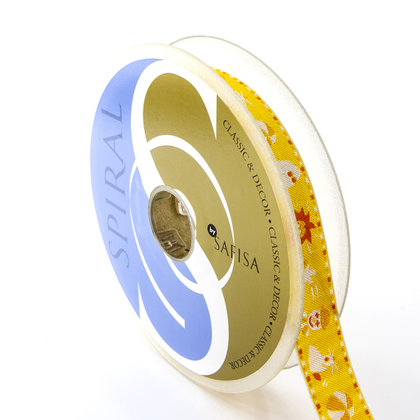 Лента жаккард SAFISA, 20 мм, 15 м, цвет 02. Арт 9108-20мм-02             